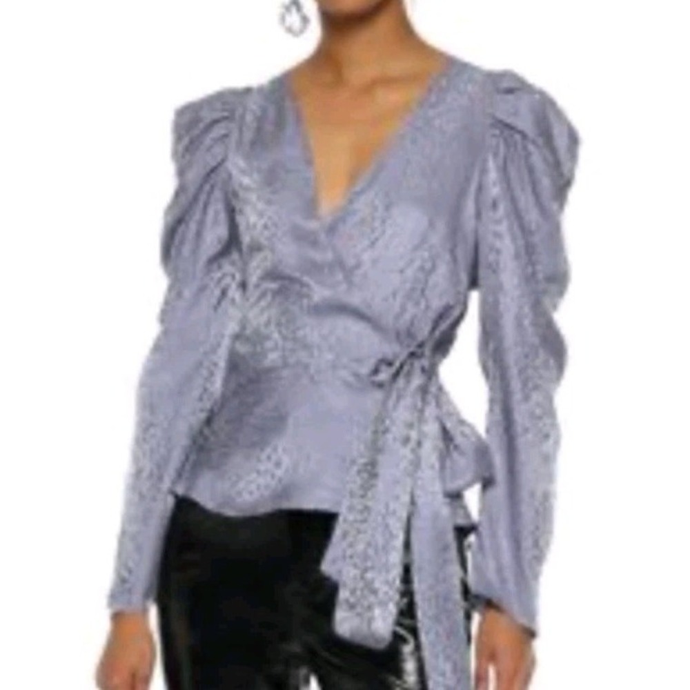 A.L.C. 100% Silk Wrap Top Lilac 6 As Seen On "Grownish" & "Young & The Restless"